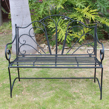 2 Seater Ornate Steel Garden Bench