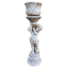 92cm Fargo Boy with Planter Fibrestone Garden Statue