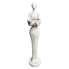 Solmara Lady Fibrestone Bath & Feeder Statue