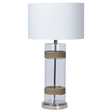 Baron Cylinder Glass & Rope Table Lamp