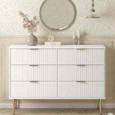 Lilah 6 Drawer Ribbed Dresser