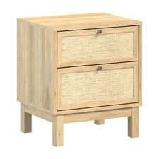 Dakila 2 Drawer Rattan Bedside Table