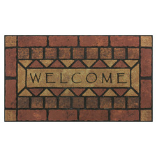 Brown Blocks Welcome Doormat