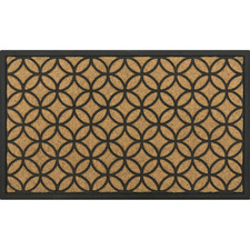 Geometric Faux Coir Doormat