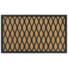 Criss Cross Faux Coir Doormat