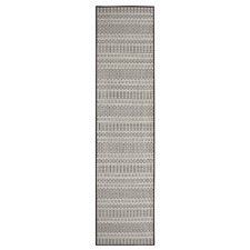 Grey Geometric Volos Flat Weave Runner