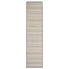 Brown Geometric Volos Flat Weave Runner