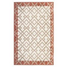 Red Border Tanta Power-Loomed Rug
