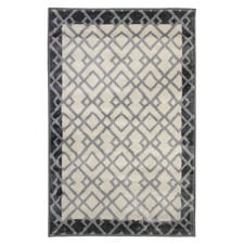 Black Border Tanta Power-Loomed Rug