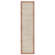 Red Border Tanta Power-Loomed Runner