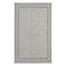 Grey Border Volos Flat Weave Rug