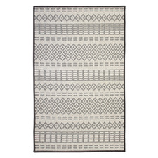 Grey Geometric Volos Flat Weave Rug