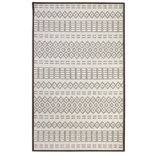 Brown Geometric Volos Flat Weave Rug
