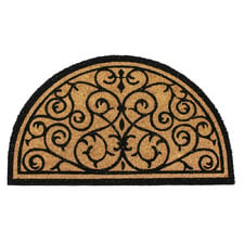 Arabesque Semicircle Coir Doormat
