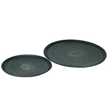 2 Piece Black Onyx Serving Tray Set (Set of 2)