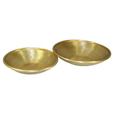 Light Brass Fruit Bowls (Set of 2)