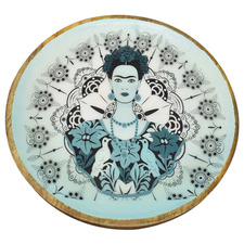 Blue Frida 30cm Mango Wood Platter
