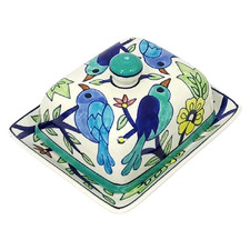 Bird Design Ceramic Butter Dish