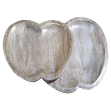 2 Piece Whitewash Side Plate Set