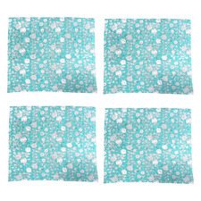 Blooming Flowers Cotton Table Napkins (Set of 4)