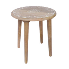 Nevelson Mango Wood Side Table