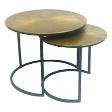 2 Piece Steven Iron Nesting Side Table Set