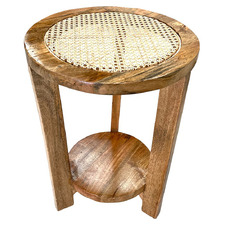Westfield Mango Wood & Rattan Side Table