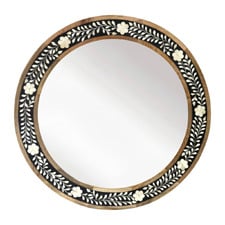 Zinnia Mango Wood Wall Mirror