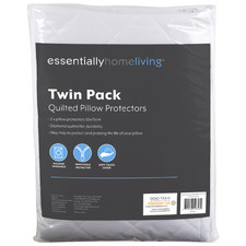 Dahlia Quilted Microfibre Standard Pillow Protectors (Set of 2)
