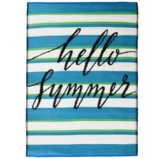 Aqua & White Chatai Classic Outdoor Rug