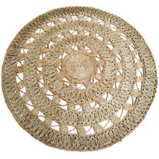 Natural Kerla Doyle Hand-Woven Jute Reversible Round Rug