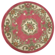 Pink Avolon Wool Round Rug