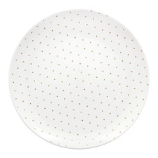 White Golden Hearts 35.5cm Porcelain Charger Plate
