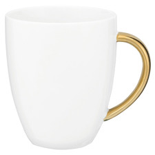 White & Gold 250ml Porcelain Mug