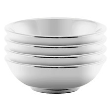 Silver 7.2cm Porcelain Tea Tips (Set of 4)