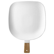 White Linear Porcelain Paddle Serve Stick