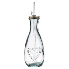 Eco Hearts 600ml To-Go Glass Bottle