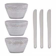6 Piece Croft 10cm Bowl & Spreader Set