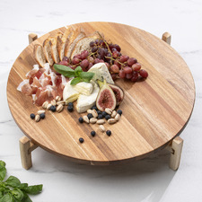 Gather Acacia Wood Elevated Serving Board