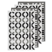 4 Piece Cook & Bake Cotton Kitchen Towel Set