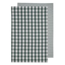2 Piece Eco Gingham Cotton-Blend Kitchen Towel Set