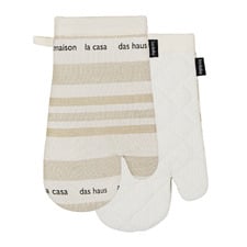 2 Piece La Casa Cotton-Blend Oven Mitts