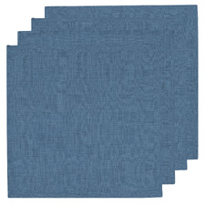 Dusty Blue Lina Cotton & Linen Napkins (Set of 4)