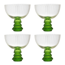 Garland Xmas Tree 250ml Coupe Glasses (Set of 4)