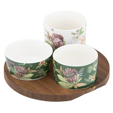 4 Piece Leura Bowl & Tray Set