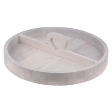 Hampton Mango Wood Lazy Susan with Handle