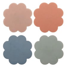4 Piece Panama Flower Coaster Set
