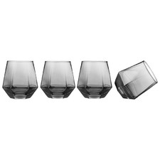 Charcoal Jaxon 310ml Glass Tumblers (Set of 4)