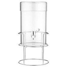 Silver Quinn 3.8L Glass Drink Dispenser with Stand