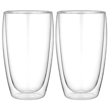 Quinn 460ml Double Wall Coffee Glasses (Set of 2)